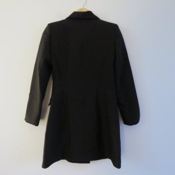 ZARA Double Breasted Long Blazer Jacket in Black Minimalist Blogger Fave Sz S - Picture 10 of 14